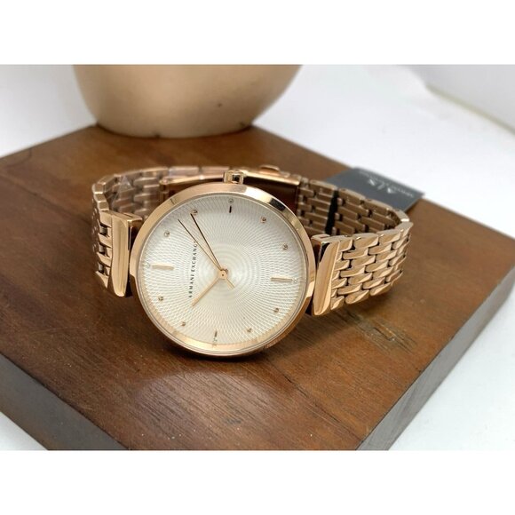 Armani Exchange Women's Watch AX5901 Quartz Rose Gold Stainless Steel 36mm - Picture 7 of 13